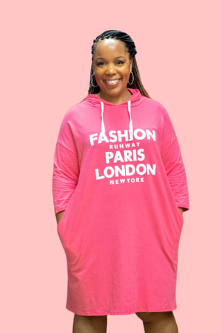 Runway Fashion Hoodie (Hot Pink)